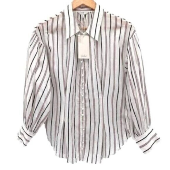 Joie Tops - Joie Minya Striped Button Front Blouse Top New